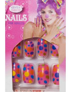 Colourful Polka Dot Rainbow Stick On Nails