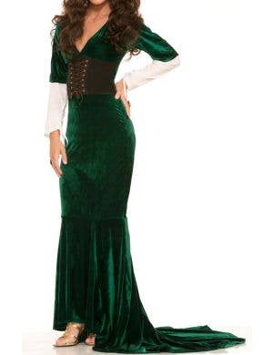Revelling Renaissance Womens Green Velveteen Costume
