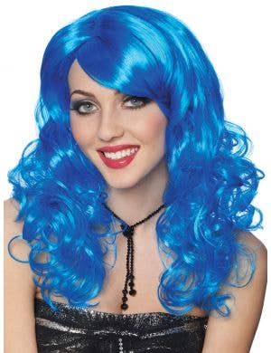 Women's Lolita Blue Long Curly Costume Wig Main Image