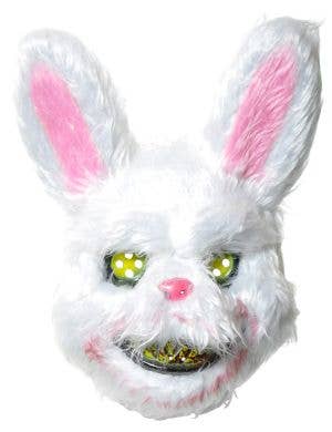 Image of Furry White Evil Bunny Rabbit Halloween Costume Mask