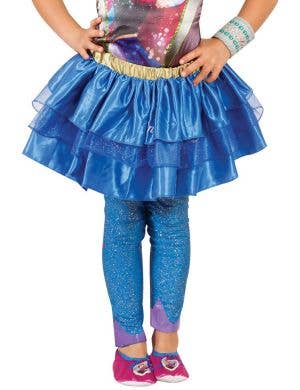 Frozen Princess Anna Girls Blue Glitter Footless Tights