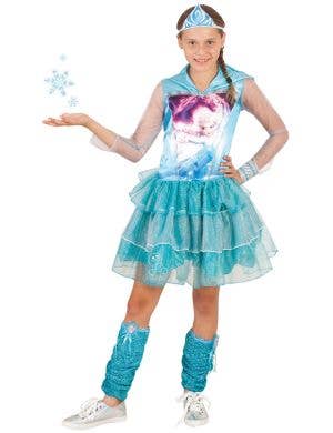 Frozen Queen Elsa Metallic Blue Leg Warmers