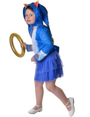 Image of Deluxe Girls Sonic the Hedgehog Gaming Costume - Front View