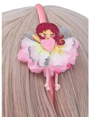 Pretty Pink Flower Fairy Girls Costume Headband