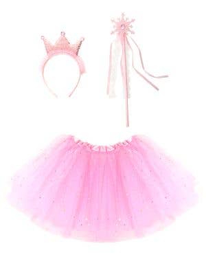 Image of Sparkly Pink Fairy Princess Girl's 3 Piece Accessory Set - Main Image