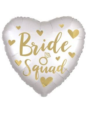 Bride Squad Silver and Gold 45cm Foil Heart Shape Balloon