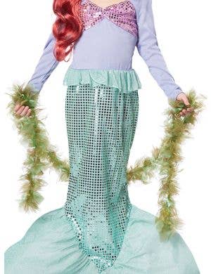 Girls Sea Weed Mermaid Leaf  Boa Costume Accessory - Main Image