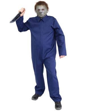 Image of Mike Myers Plus Size Mens Blue Halloween Costume