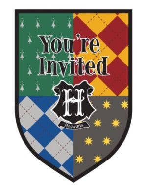 Image Of Harry Potter Houses 8 Pack Party Invitations
