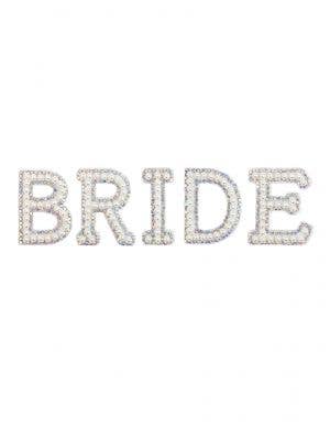 BRIDE Rhinestone and Faux Pearl Customisable Letter Set - Main Image