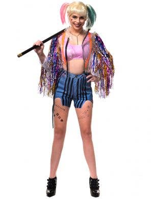 Women' Harley Quinn Birds of Prey Shorts and Jacket Costume Main Image