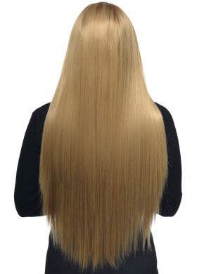 Dark Blonde Rooted Extra Long Straight Lace Front Fashion Wig