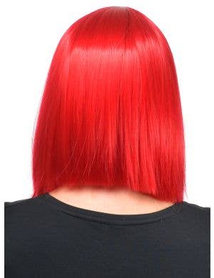 Vibrant Red Womens Deluxe Heat Resistant Bob Costume Wig