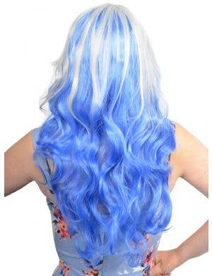 Elsie Blue and Grey Long Curly Womens Costume Wig