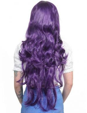 Aria Extra Long Curly Purple Womens Costume Wig