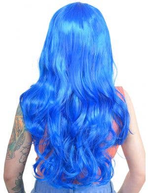 Evie Royal Blue Long Wavy Womens Costume Wig