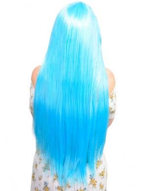 Emily Light Blue Womens Long Straight Costume Wig
