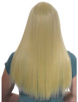 Long Straight Straw Blonde Womens Fashion Wig with Fringe