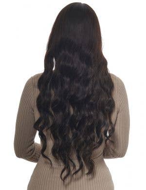 Extra Long Dark Brown Wavy Fashion Wig with Fringe