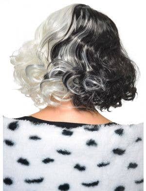 Deluxe Short Curly Heat Resistant Womens Cruella Costume Wig
