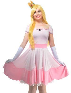 Short Princess Peach Style Womens Costume