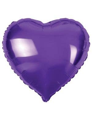 Image of Heart Shaped Purple 45cm Foil Balloon