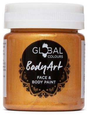 Metallic Gold Face and Body Paint Water Based Costume Makeup in Jar