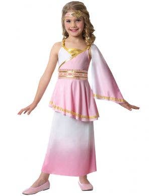 Girls Pink and White Roman Goddess Costume