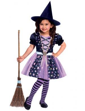 Image of Midnight Witch Girls Halloween Costume - Main Image