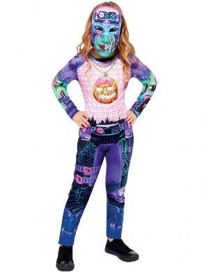 Image of Futuristic Pink and Purple Robot Gamer Girl Costume - Main Image