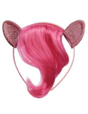 Pink Pinkie Pie Ears on Headband with Fringe