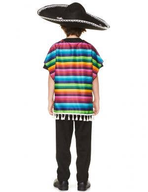 Mexican Rainbow Poncho Boys Fancy Dress Costume