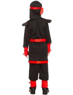 Stealthy Black and Red Japanese Ninja Boys Costume