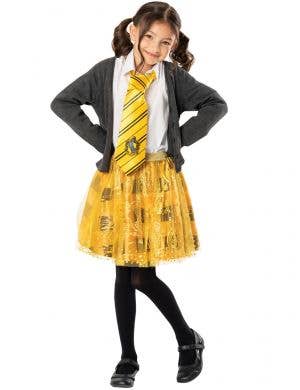 Girls Yellow Hufflepuff Harry Potter Costume Skirt - Main Image