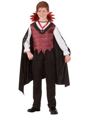 Tween Boy's Dracula Vampire Halloween Dress Up Costume 