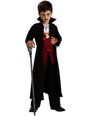 Boy's Royal Vampire Halloween Fancy Dress Costume - Main Image
