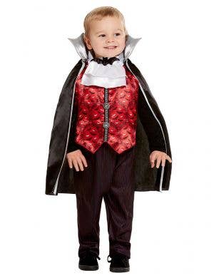 Toddler Boys Red and Black Vampire Costume - Main Image