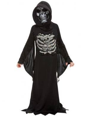 Boys Skeleton Reaper Fancy Dress Costume - Main Image