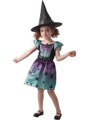 Purple and Blue Ombre Toddler Girls Witch Costume