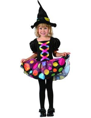 Black and Rainbow Witch Costume for Toddlers