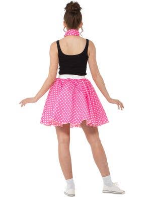 Cool Cat Womens 1950s Pink Polka Pot Costume Skirt