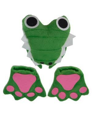 Image of Plush Green Crocodile Kid's Costume Accessory Set