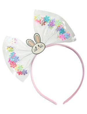 Image of Adorable Clear Vinyl Easter Bow Costume Headband