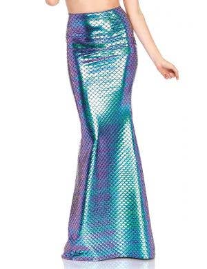 Iridescent Womens Blue and Purple Mermaid Costume Skirt