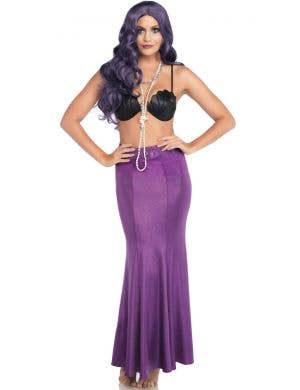 Shimmer Purple Spandex Womens Plus Size Mermaid Skirt
