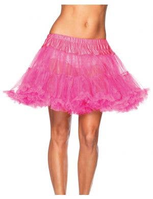 Women's Hot Pink Ruffled Thigh Length Costume Petticoat