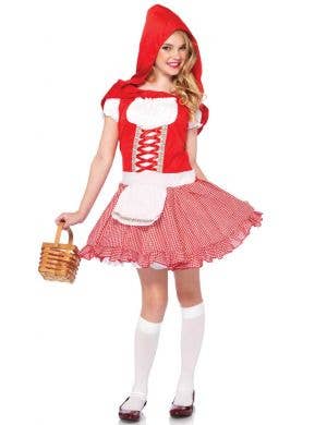Leg Avenue Girl's Lil Miss Red Riding Riding Hood Book Week Fancy Dress Costume - Main Image