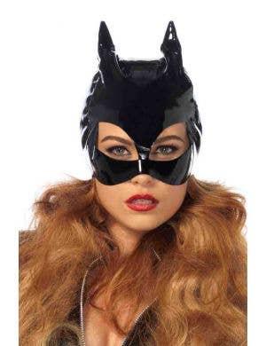 Catwoman Sexy Black Vinyl Face Mask