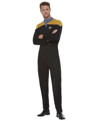 Image of Star Trek Voyager Operations Uniform Men's Costume - Front View