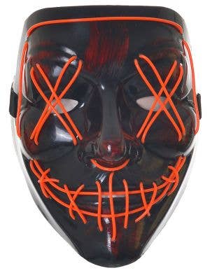 Light Up Neon Orange Purge Mask Halloween Accessory
